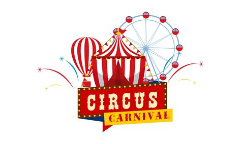 Carnival Circus Sign Fun Amusement Logo Illustration Par Deemka Studio