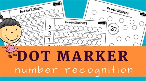 Number Recognition 1 20 With Dot Markers Planes And Balloons