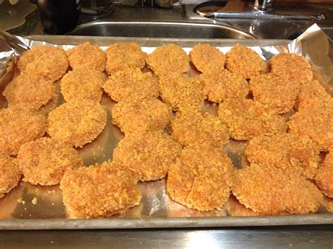 A chicken nugget is 61% bread and fat, 39% chicken. Homemade Chicken Nuggets + January Linkup - the kosher foodies