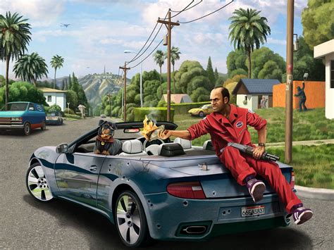 Fan Art Grand Theft Auto V Chop And Trevor By Maxifen Grand Theft Auto