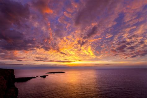Premium Photo Menorca Sunset In Cap De Caballeria Cape At Balearic