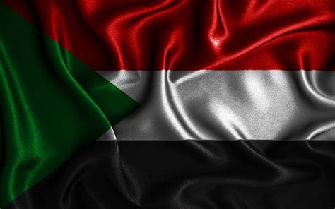download wallpapers sudanese flag 4k silk wavy flags african countries national symbols