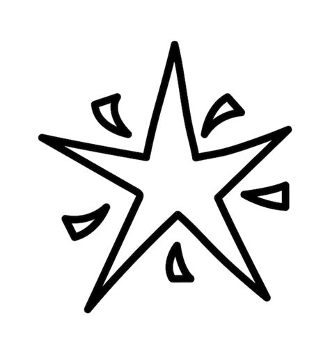 Premium Vector Hand Drawn Star Sign Vector Illustration