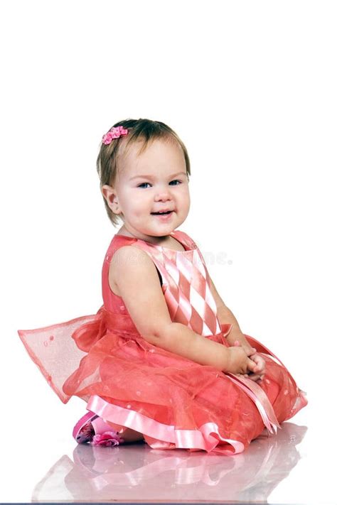 Baby In Pink Dress Stock Photo Image Of Girl Jewelry 23869350