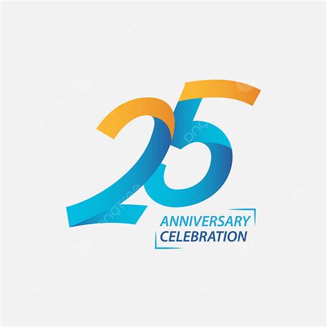 25 Aniversario Celebración Vector Template Design Illustration Png