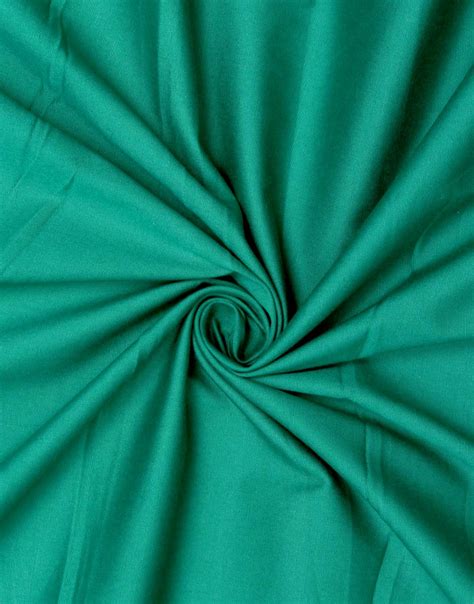 Green Color Plain Cotton Lycra Dress Material Fabric Charu Creation