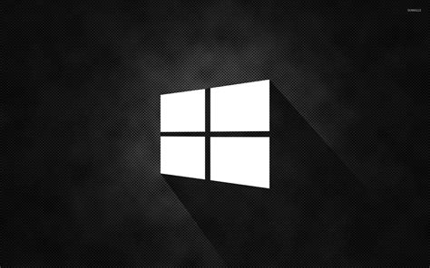 Windows 10 Simple White Logo On Black Wallpaper Computer Wallpapers