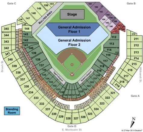 Comerica Park Seating Chart With Seat Numbers