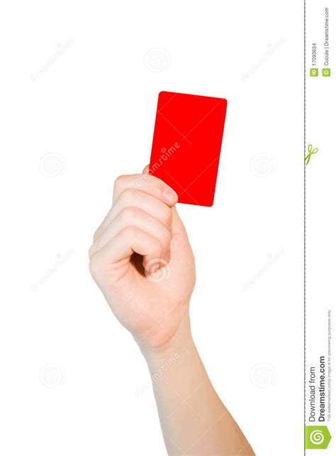 Get rewards be the first to know about special promotions & sales personal service. Hand holding a red card stock photo. Image of blank, arbiter - 17093634