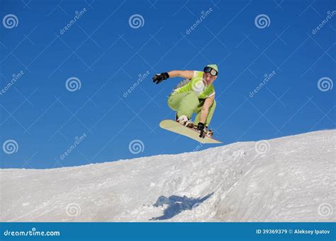 Snowboarder Jumping Stock Image Image Of Outdoor Adventure 39369379