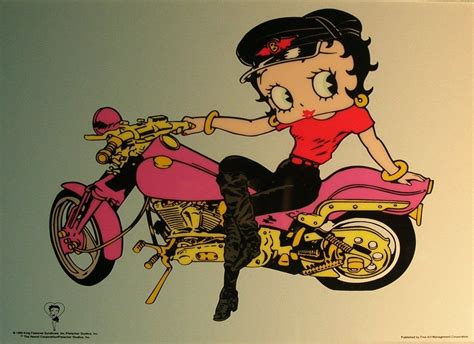 Betty Boop “betty Boop On Motorcycle” Sericel Biker Betty Boop First