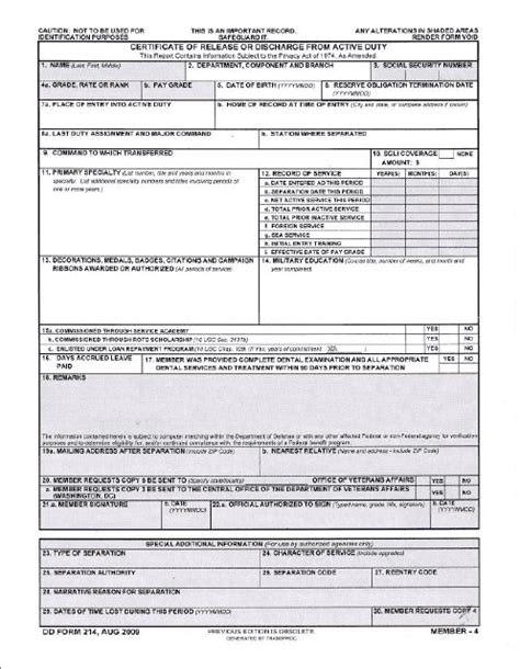 Dd Form 214 Fill Out Sign Online And Download Printable Pdf