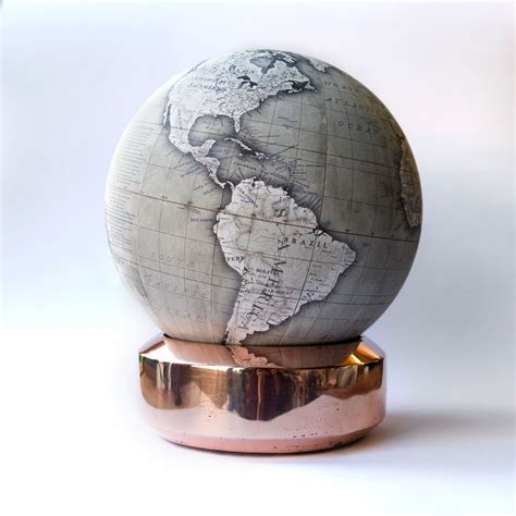 Charcoal Mini Desk Globe With Copper Base Bellerby And Co Globemakers