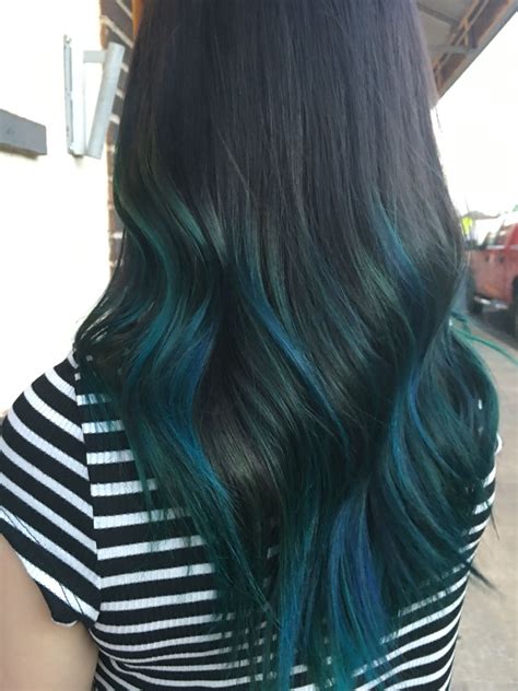 Beautiful Blue And Green Balayage By Brigitte Schwartz Hair Styles