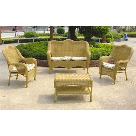 We love wicker patio furniture because it is durable, comfortable, beautiful and luxurious. Chicago Wicker® Savannah All Weather Wicker Settee ...