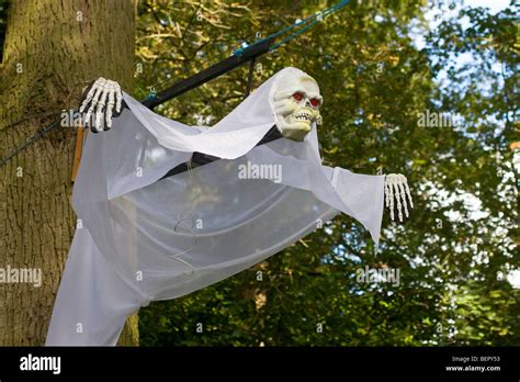 Halloween Flying Ghost In Woodland Trail At Fairhaven Water Gardens