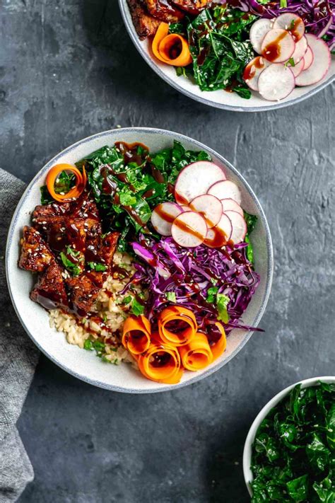 Hoisin Glazed Tempeh Bowls • The Curious Chickpea