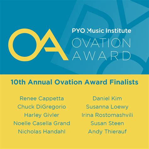 just announced—the 2023 ovation award finalists pyo music institute