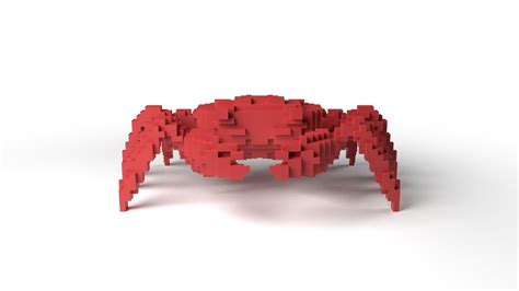 Crab Minecraft Voxel 3d Model Cgtrader