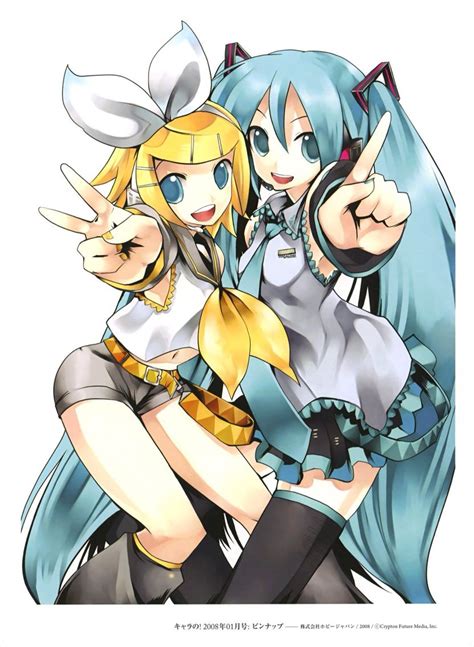 Rin And Miku Vocaloid Funny Miku Hatsune Vocaloid Kagamine Rin And Len Kaito Pretty Art