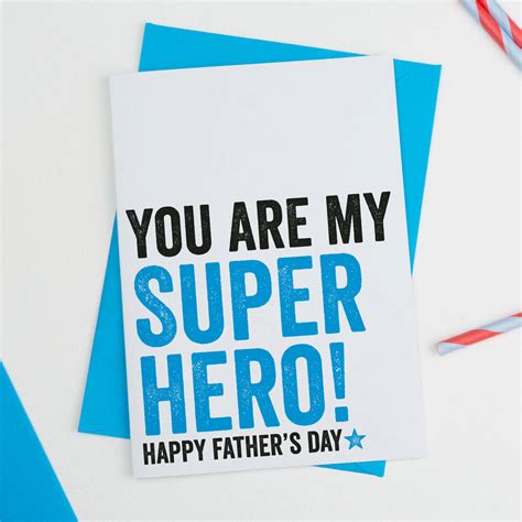 Super Hero Dad Fathers Day Card By A Is For Alphabet