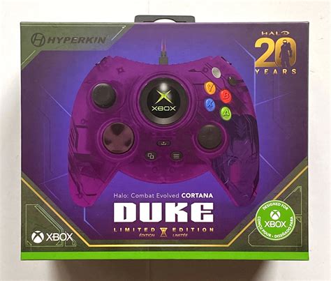 Hyperkin Duke Wired Controller Xbox 20th Anniversary Limited Edition Cortana Officially