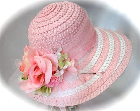 Girls Sun Hat Easter Bonnet Tea Party Flower Girl Hats Gh 133 Etsy