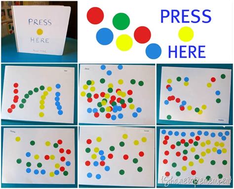 Press Here Book And Dot Collages Preschool Colors Teaching Colors