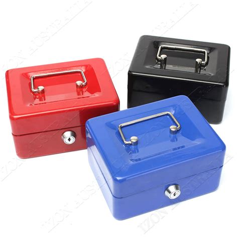 Portable Lockable Cash Box Deposit Slot Petty Cash Money Box Safe With