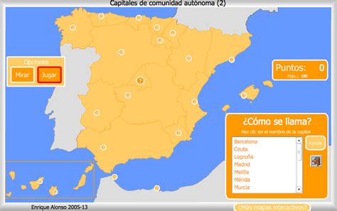 Oblongo Participar Césped Mapa Para Jugar Comunidades Autonomas Menta