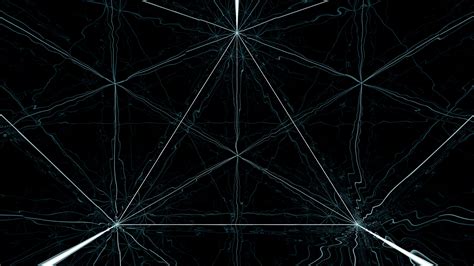 Geometry Black Blue Abstract Cgi Mirror Reflection Wallpapers Hd