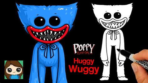 How To Draw Huggy Wuggy Easy Poppy Playtime Game Youtube