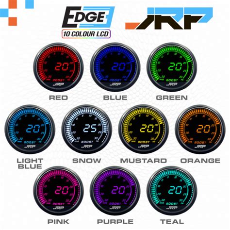 Jrp Edge 52mm Digital Boost Gauge Kit 30 Psi 10 Colour