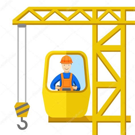 Crane Operator Construction Crane Operator A Profession — Stock