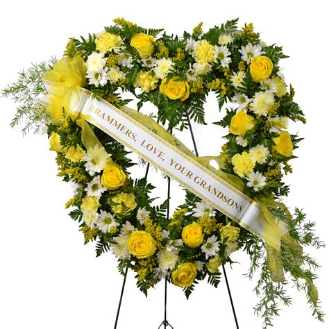 Heart Shaped Wreaths Funeral Flowers Funeral Flower Arrangements