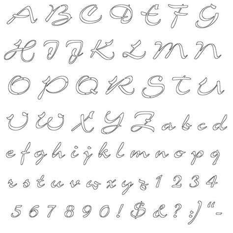 Downloadable Free Printable Alphabet Stencils Templates Free Abc