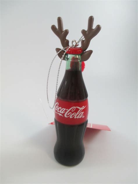 Coca Cola Kurt Adler Rudolph Bottle Antlers Red Nose Holiday Christmas