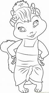 Chipmunks Alvin Jeanette Coloringpages101 Theodore Coloringbay sketch template