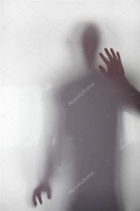 Person Stood Behind Frosted Glass — Stock Photo © Photography33 8102305