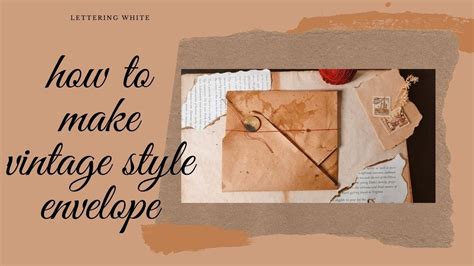 How To Make Vintage Style Envelope 💌💌diycrafts Youtube