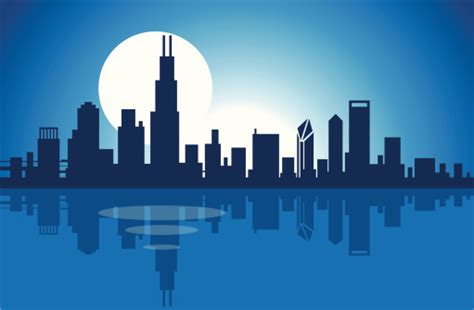 Chicago Skyline Clip Art Vector Images And Illustrations Istock