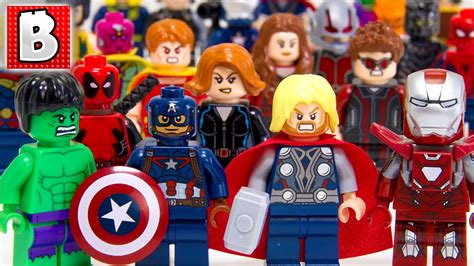 every lego avengers minifigure ever made ultimate marvel collection youtube