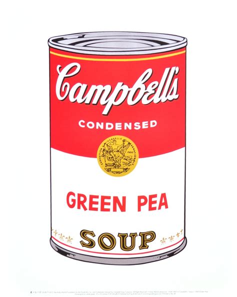 He hates lumpy pea soup! Andy Warhol Campbells Soup Green Pea Poster Kunstdruck bei ...