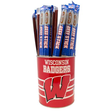 Old Wisconsin Badger Beef Pepperoni Tin Bucky Badger Cheese