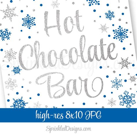 Hot Chocolate Bar Sign Winter Onederland Decorations Royal Etsy