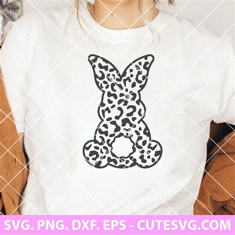 Leopard Bunny SVG, Easter Bunny SVG, Spring SVG, Animal Print Vector