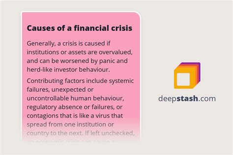 Causes Of A Financial Crisis Deepstash