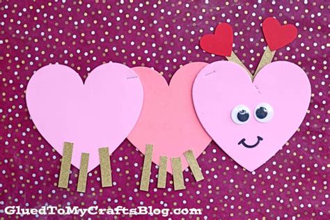 Craft Foam Heart Valentine Caterpillar