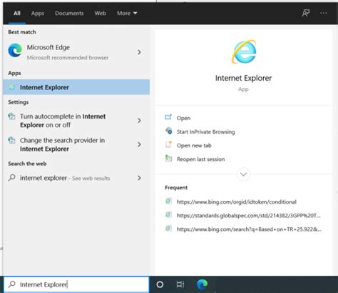 How To Access Internet Explorer In Windows 10