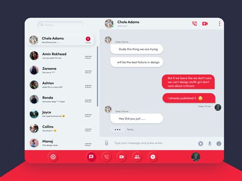 Chat Messaging Web App Ui Design Daily Ui Day 13 By Stark Manoj On
